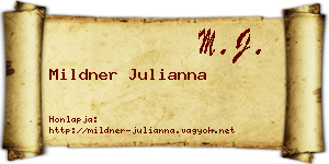 Mildner Julianna névjegykártya